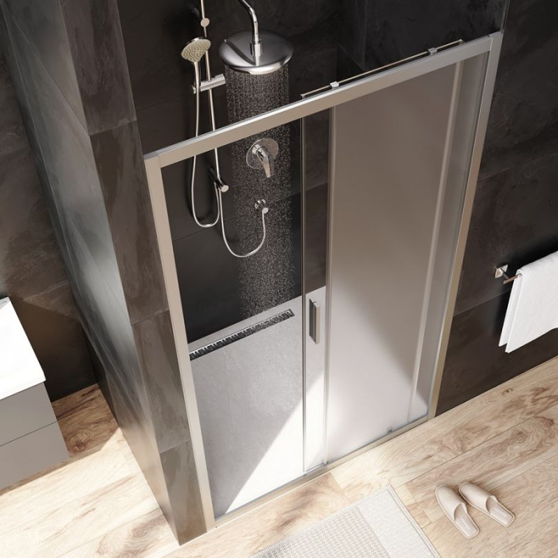 Душевая дверь AM.PM Gem Solo 110 W90G-110-1-195MM профиль Хром матовый стекло матовое-прозрачное