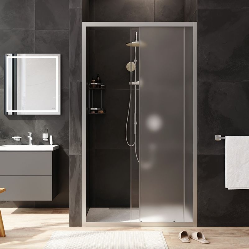 Душевая дверь AM.PM Gem Solo 110 W90G-110-1-195MM профиль Хром матовый стекло матовое-прозрачное