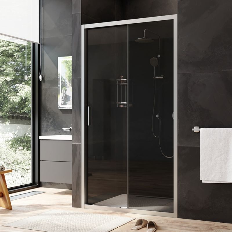 Душевая дверь AM.PM Gem Solo 110 W90G-110-1-195MG профиль Хром матовый стекло тонированное-прозрачное