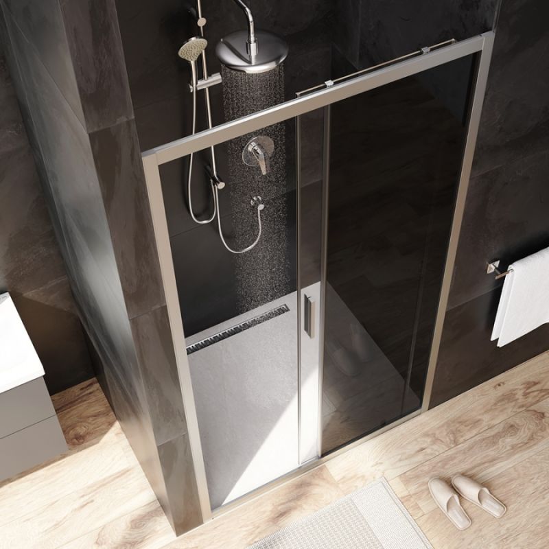 Душевая дверь AM.PM Gem Solo 110 W90G-110-1-195MG профиль Хром матовый стекло тонированное-прозрачное