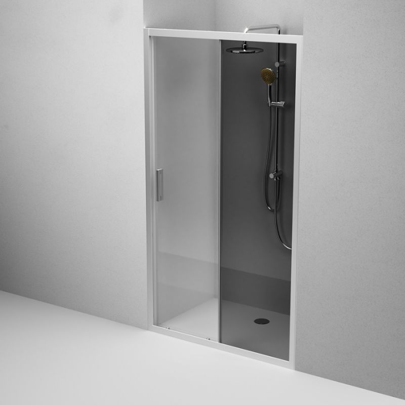 Душевая дверь AM.PM Gem Solo 110 W90G-110-1-195MG профиль Хром матовый стекло тонированное-прозрачное