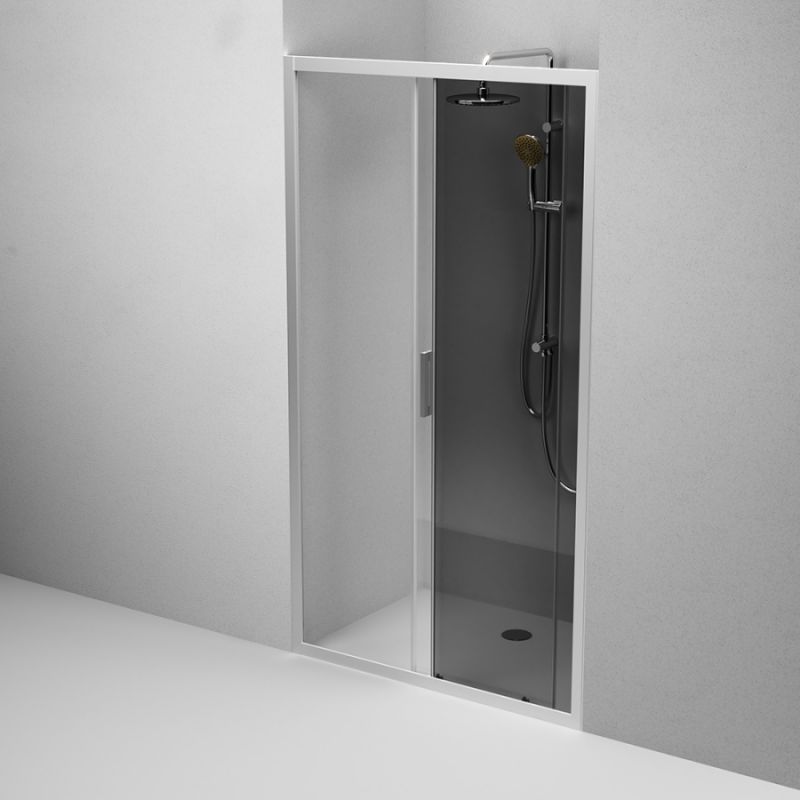 Душевая дверь AM.PM Gem Solo 110 W90G-110-1-195MG профиль Хром матовый стекло тонированное-прозрачное