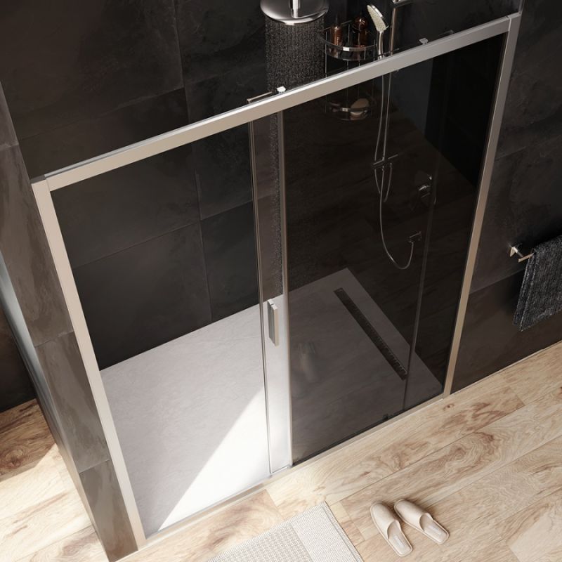 Душевая дверь AM.PM Gem 150 W90G-150-1-195MG профиль Хром матовый стекло тонированное-прозрачное