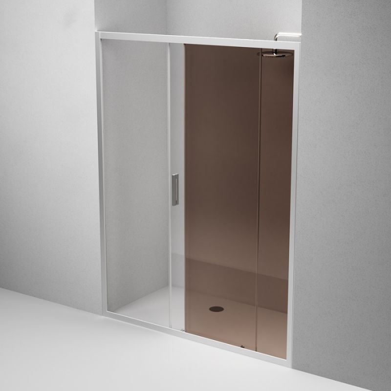 Душевая дверь AM.PM Gem 150 W90G-150-1-195MG профиль Хром матовый стекло тонированное-прозрачное