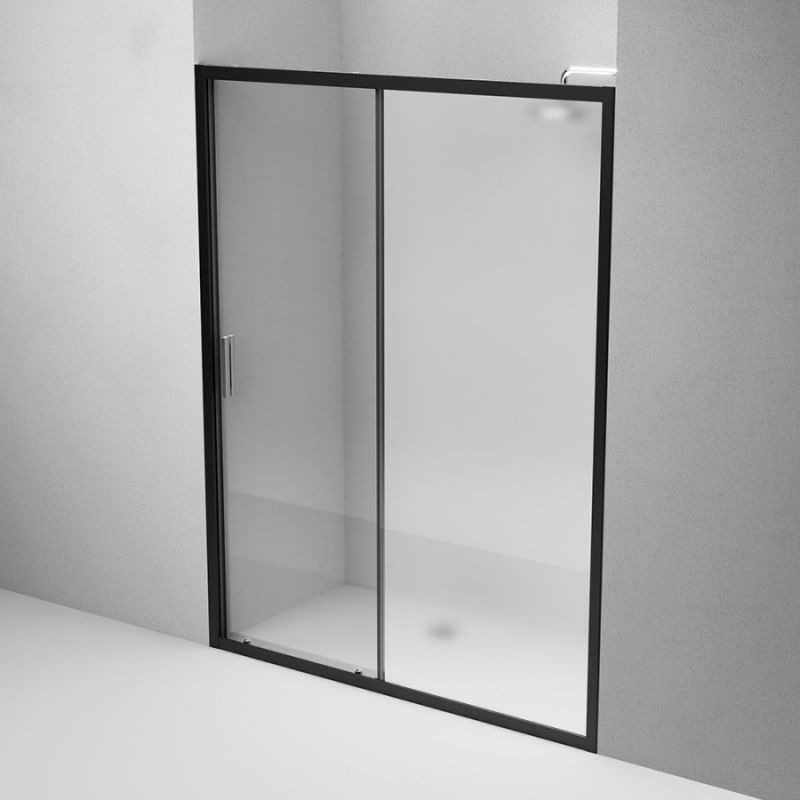 Душевая дверь AM.PM Gem 150 W90G-150-1-195BM профиль Черный матовый стекло матовое-прозрачное