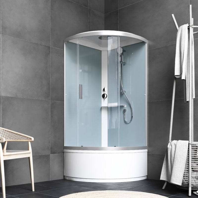 Душевая кабина AM.PM X-Joy W88C-401A-090WT с крышей, белый