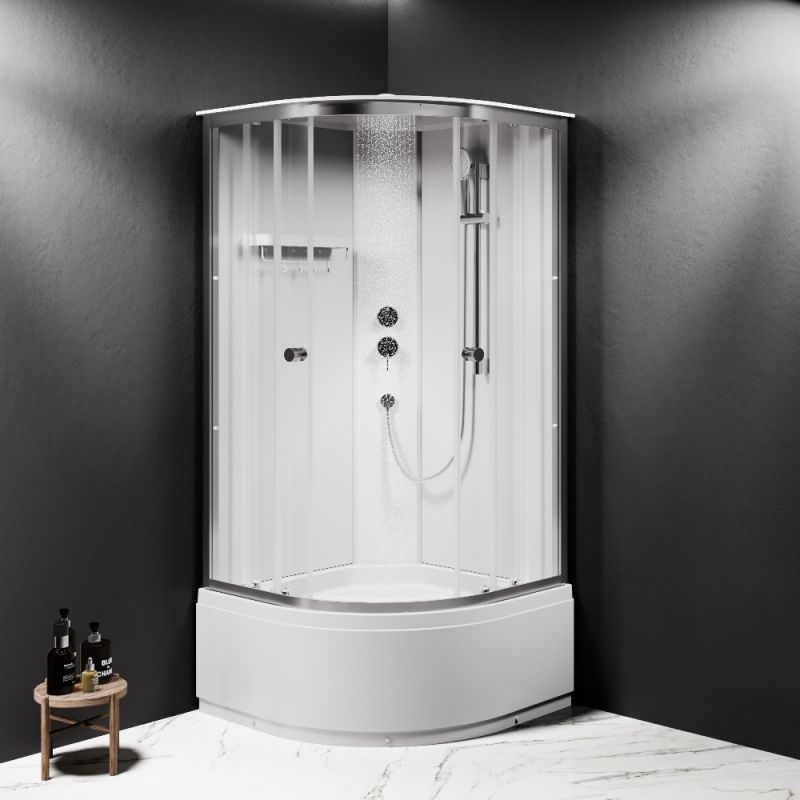 Душевая кабина AM.PM X-Joy Deep W94C-401A-090MT 90х90 см, высокий поддон, матовый хром