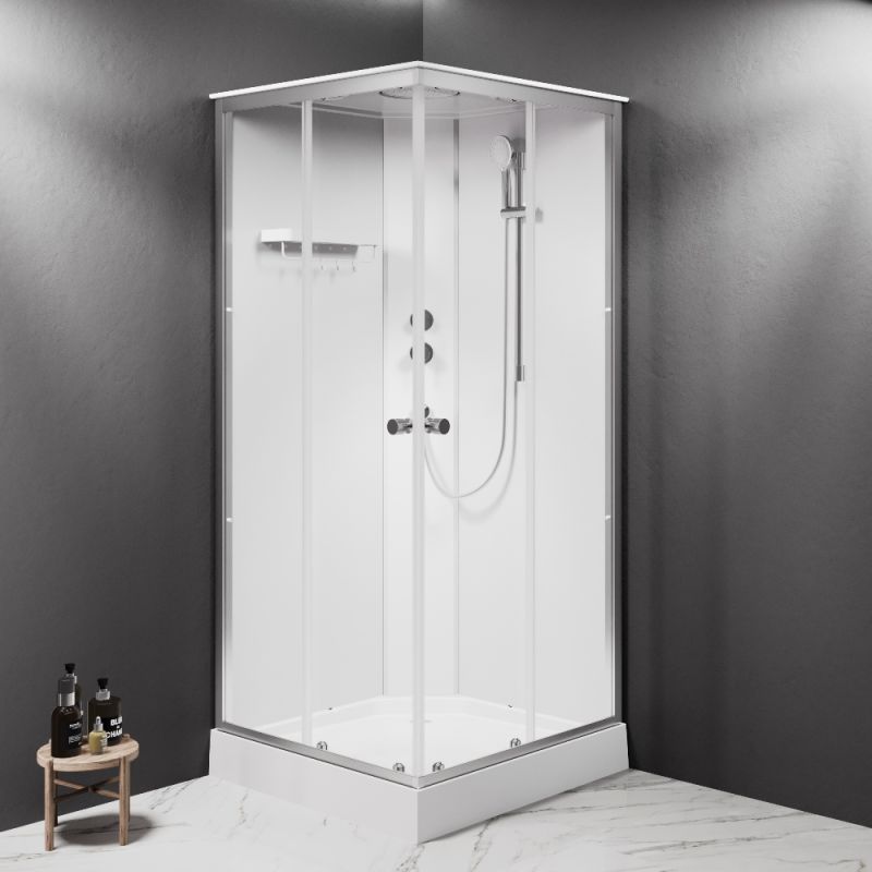 Душевая кабина AM.PM X-Joy Square W94C-403-090MT 90х90 см, матовый хром