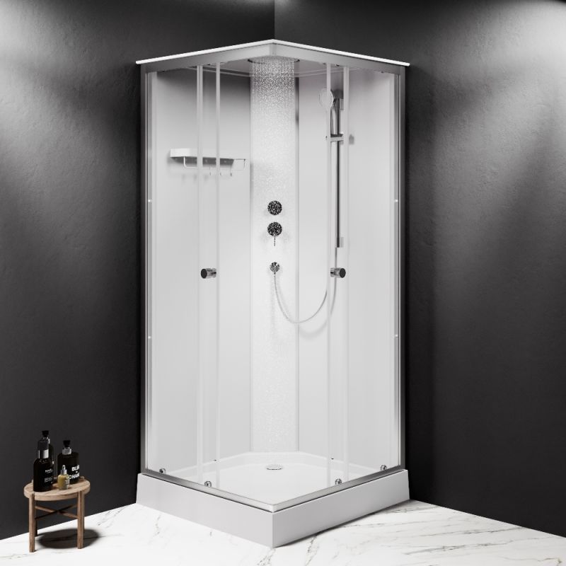 Душевая кабина AM.PM X-Joy Square W94C-403-090MT 90х90 см, матовый хром