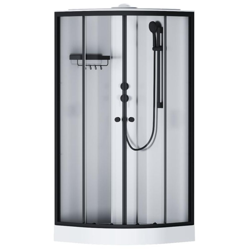 Душевая кабина AM.PM X-Joy W94C-401-090BT 90х90 см, низкий поддон, матовый черный