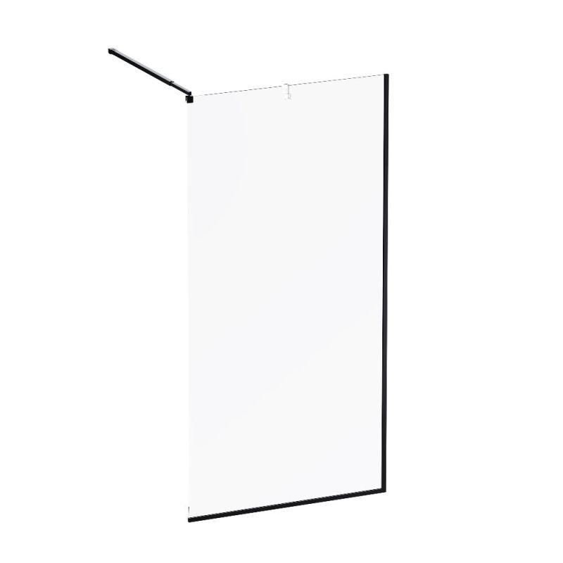 Душевая перегородка AM.PM Func 100 W84WI-100-F1-BTE профиль Черный стекло прозрачное