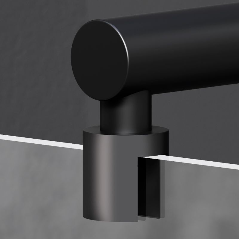 Душевая перегородка AM.PM X-Joy 110 W94WI-110-F1-BTE профиль Черный стекло прозрачное