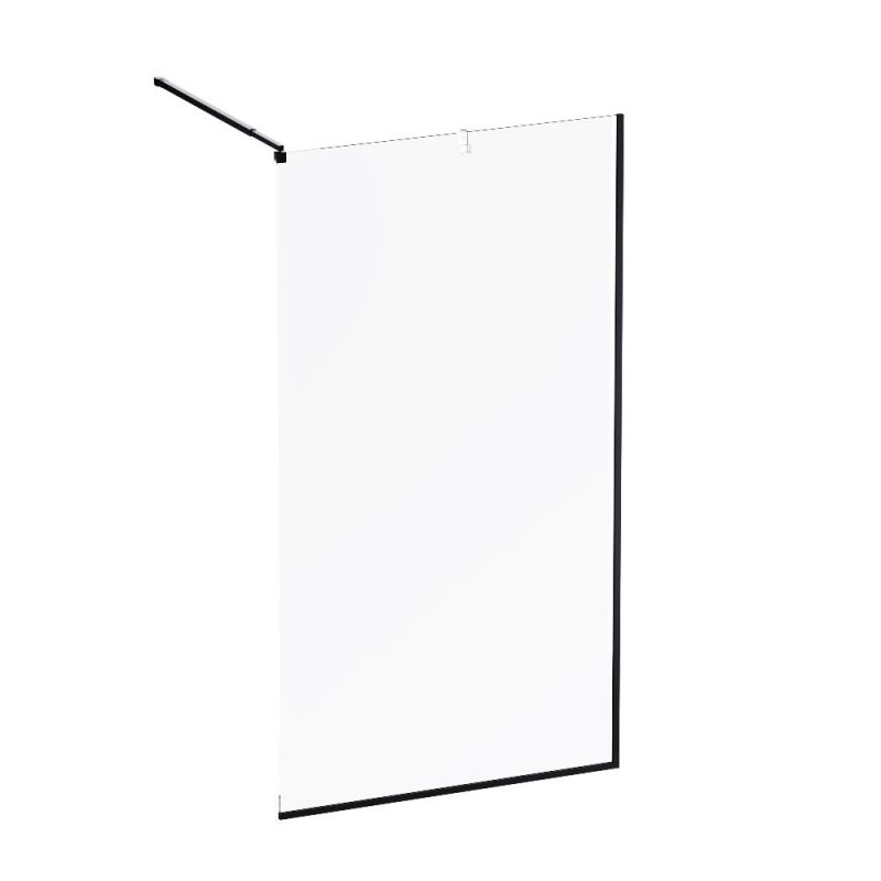 Душевая перегородка AM.PM Func 110 W84WI-110-F1-BTE профиль Черный стекло прозрачное