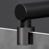 Душевая перегородка AM.PM X-Joy 80 W94WI-80-F1-BTE профиль Черный стекло прозрачное