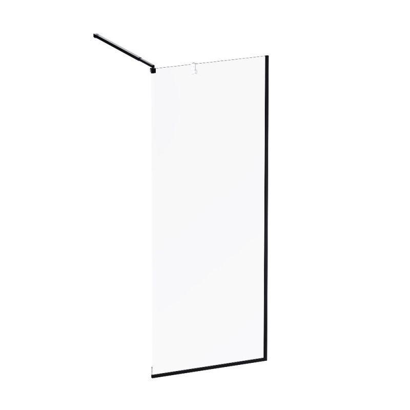 Душевая перегородка AM.PM Func 80 W84WI-80-F1-BTE профиль Черный стекло прозрачное