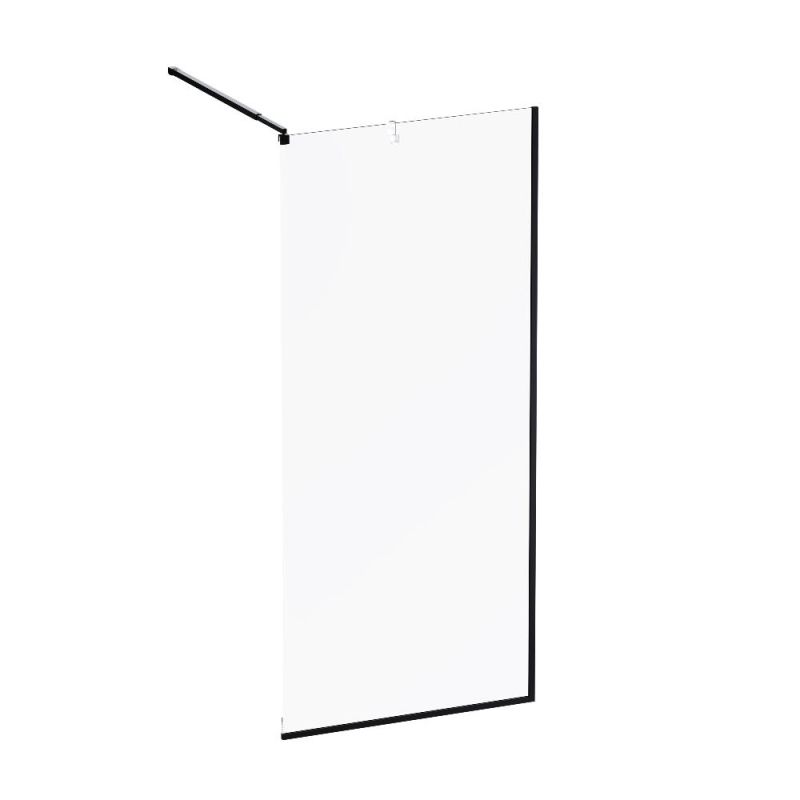 Душевая перегородка AM.PM Func 90 W84WI-90-F1-BTE профиль Черный стекло прозрачное