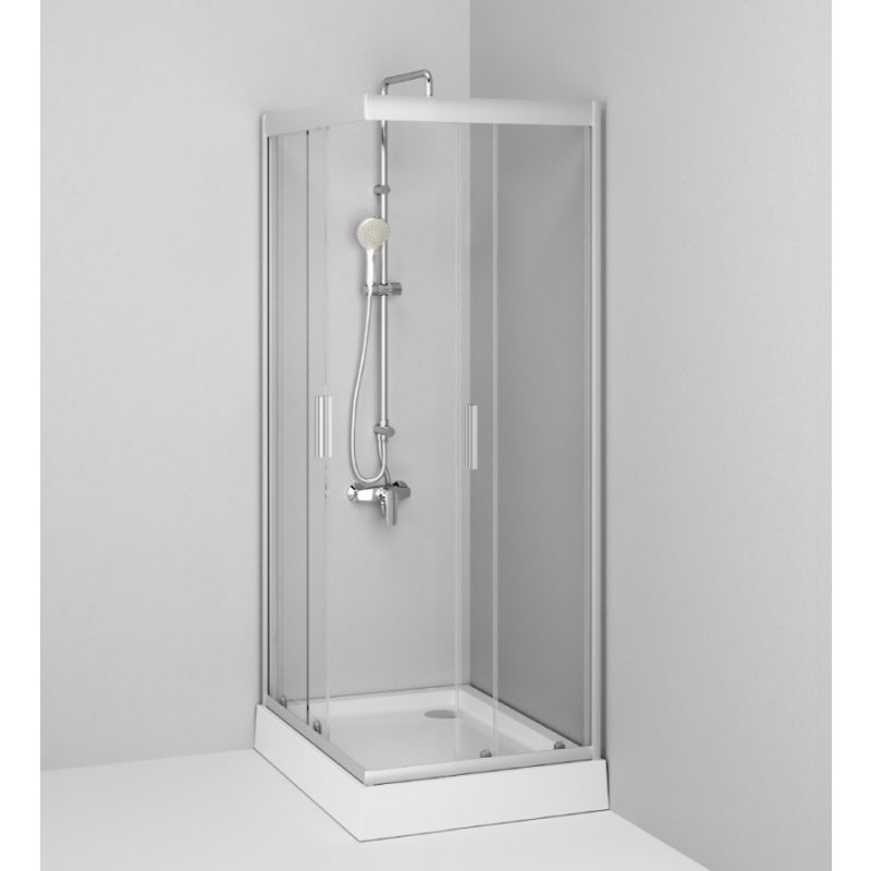 Душевой уголок AM.PM Gem 90х90 W90G-403-090MT профиль Серый стекло прозрачное