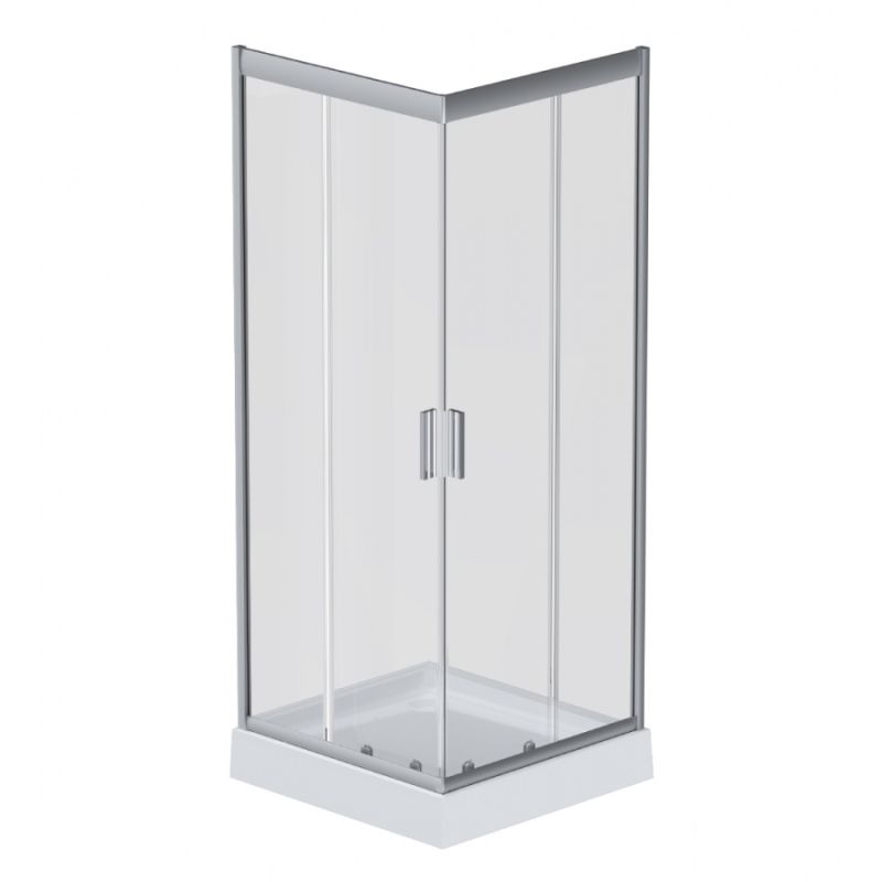 Душевой уголок AM.PM Gem 90х90 W90G-403-090MT профиль Серый стекло прозрачное