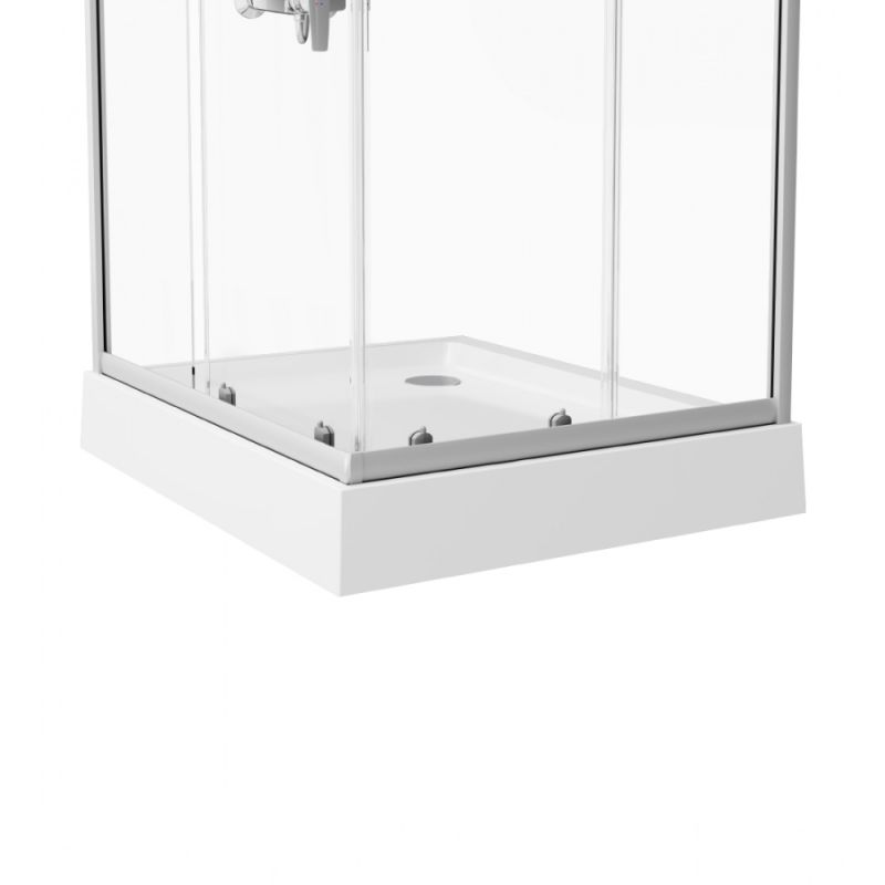 Душевой уголок AM.PM Gem 90х90 W90G-403-090MT профиль Серый стекло прозрачное