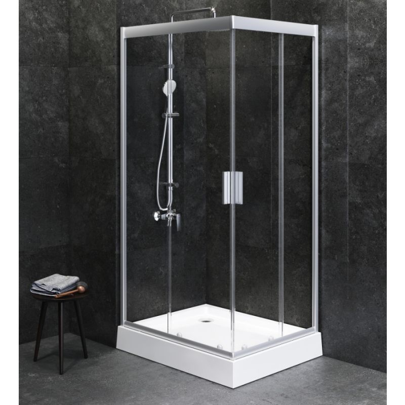 Душевой уголок AM.PM Gem 100х80 W90G-404-100280-MT профиль Хром матовый стекло прозрачное