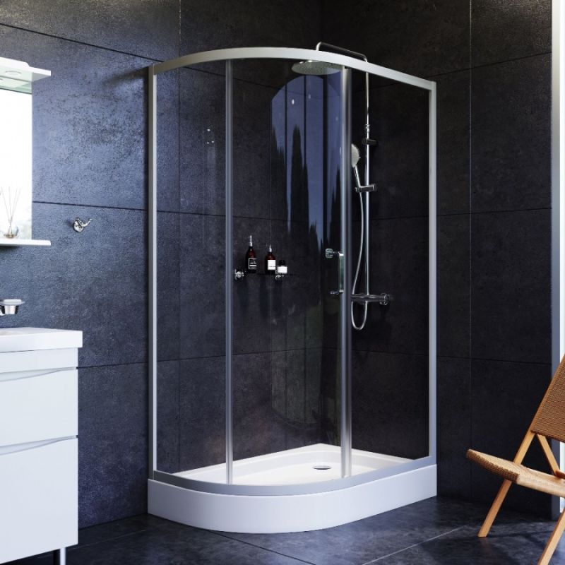 Душевой уголок AM.PM Like Solo Slide 120х80 W83G-302U120CT64 профиль Хром матовый стекло прозрачное