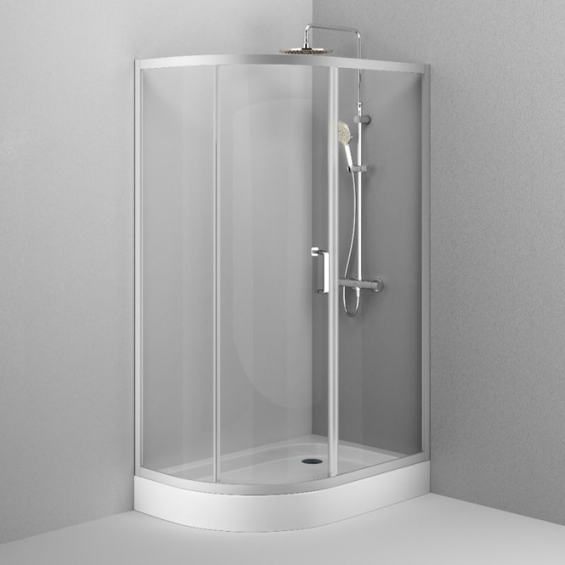 Душевой уголок AM.PM Like Solo Slide 120х80 W83G-302U120CT64 профиль Хром матовый стекло прозрачное