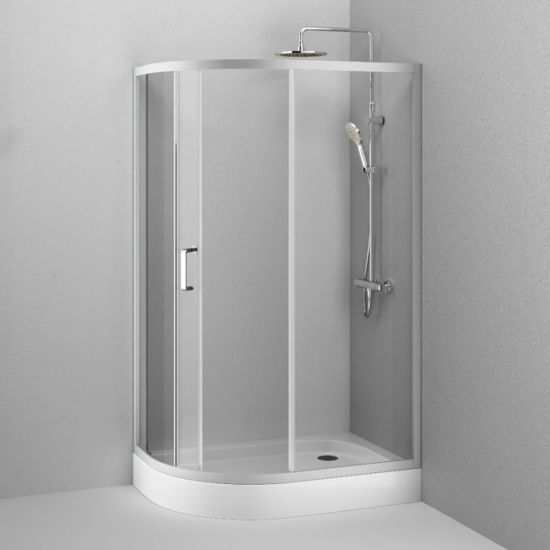 Душевой уголок AM.PM Like Solo Slide 120х80 W83G-302U120CT64 профиль Хром матовый стекло прозрачное