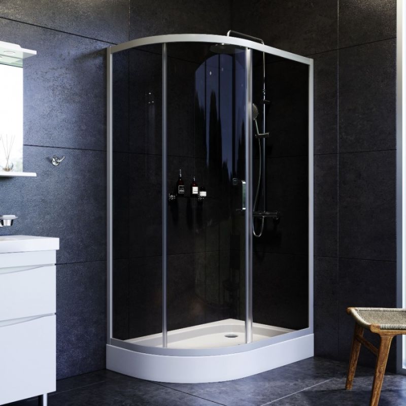 Душевой уголок AM.PM Like Solo Slide 120х80 W83G-302U120CG64 профиль Хром матовый стекло тонированное