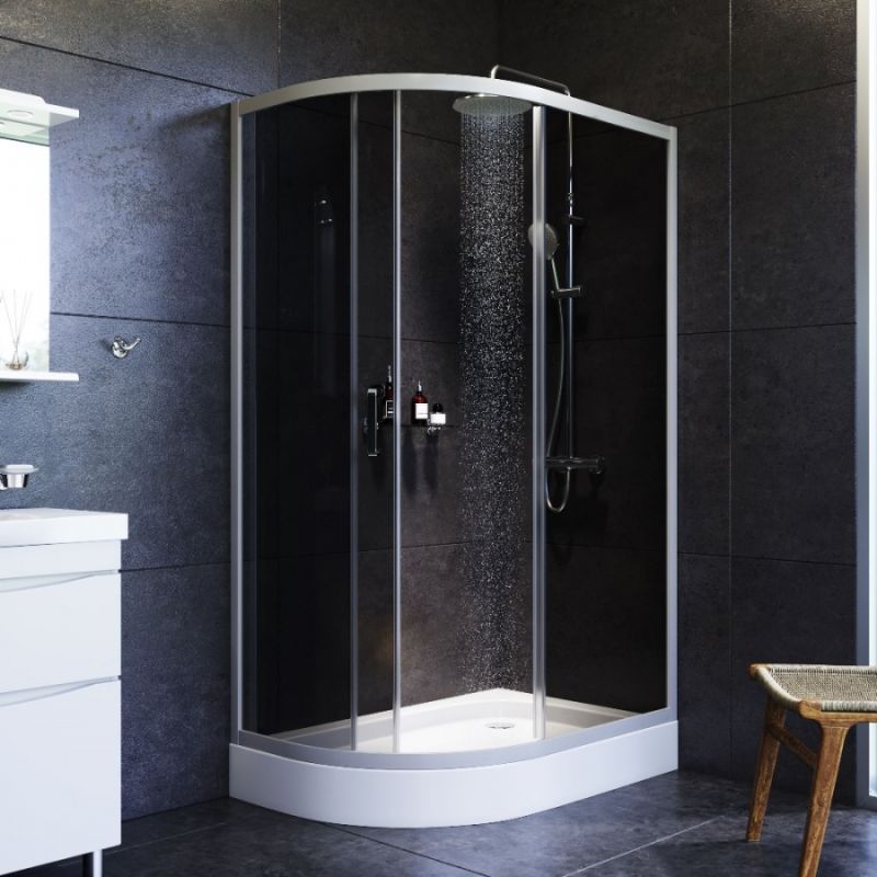 Душевой уголок AM.PM Like Solo Slide 120х80 W83G-302U120CG64 профиль Хром матовый стекло тонированное