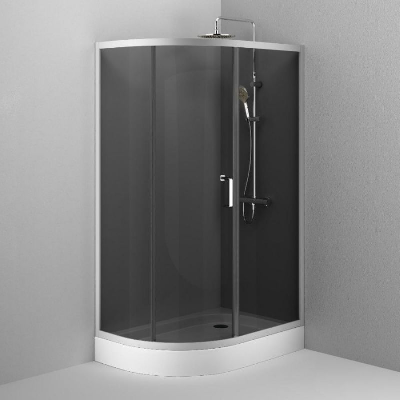 Душевой уголок AM.PM Like Solo Slide 120х80 W83G-302U120CG64 профиль Хром матовый стекло тонированное