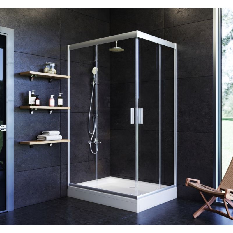 Душевой уголок AM.PM Gem 120x80 W90G-404-120280-MT профиль Хром матовый стекло прозрачное