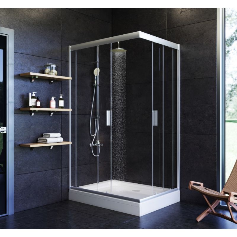 Душевой уголок AM.PM Gem 120x80 W90G-404-120280-MT профиль Хром матовый стекло прозрачное