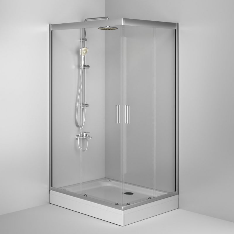 Душевой уголок AM.PM Gem 120x80 W90G-404-120280-MT профиль Хром матовый стекло прозрачное