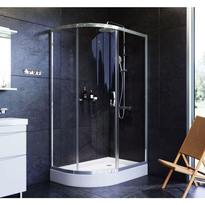 Душевой уголок AM.PM Like Solo Slide 120х80 W83G-302U120CT профиль Хром глянцевый стекло прозрачное