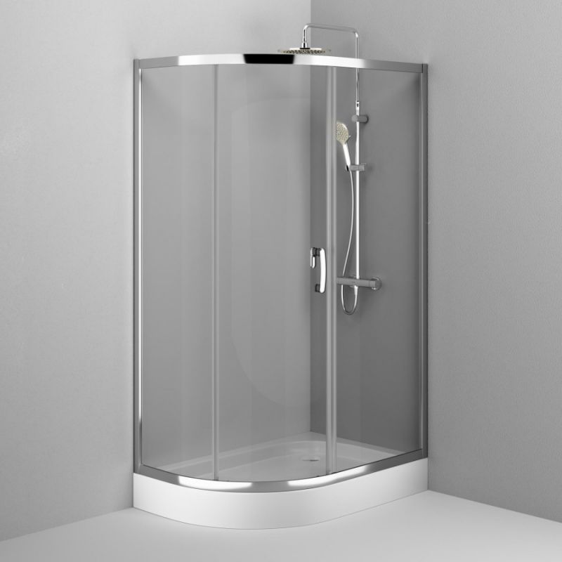 Душевой уголок AM.PM Like Solo Slide 120х80 W83G-302U120CT профиль Хром глянцевый стекло прозрачное