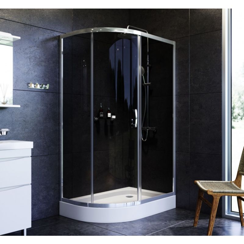 Душевой уголок AM.PM Like Solo Slide 120х80 W83G-302U120CG профиль Хром глянцевый стекло тонированное