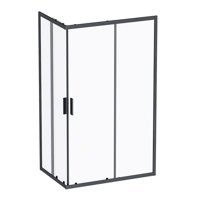 Душевой уголок AM.PM Gem S 120х80 W93G-404-120280-BT профиль Черный матовый стекло прозрачное