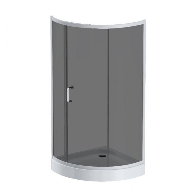 Душевой уголок AM.PM Like Solo Slide 90x90 W83G-315-090CG64 профиль Хром матовый стекло тонированное