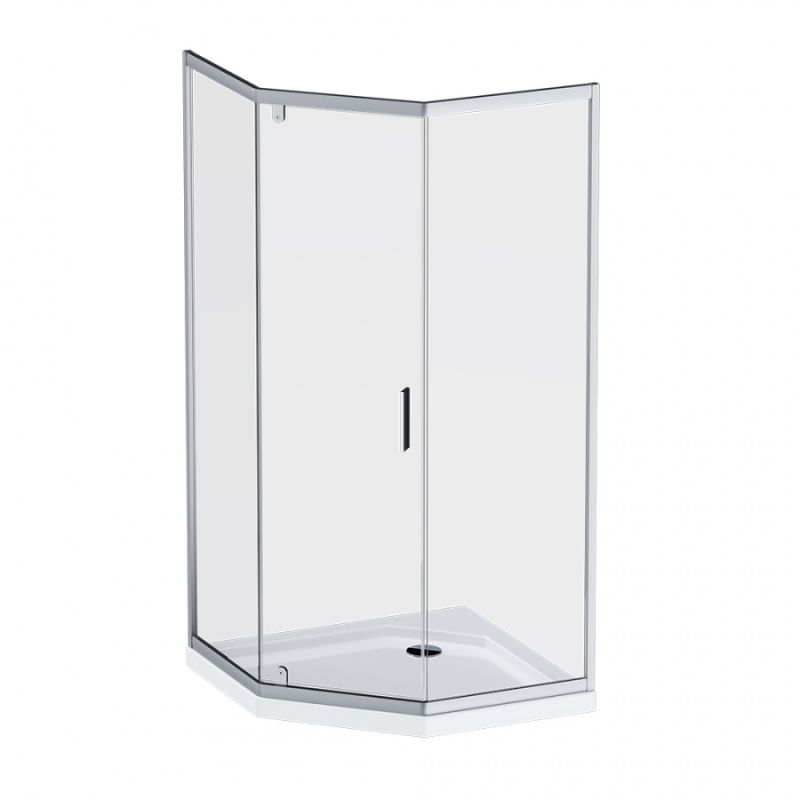 Душевой уголок AM.PM Gem 90x90 W90G-405-090MT профиль Хром матовый стекло прозрачное