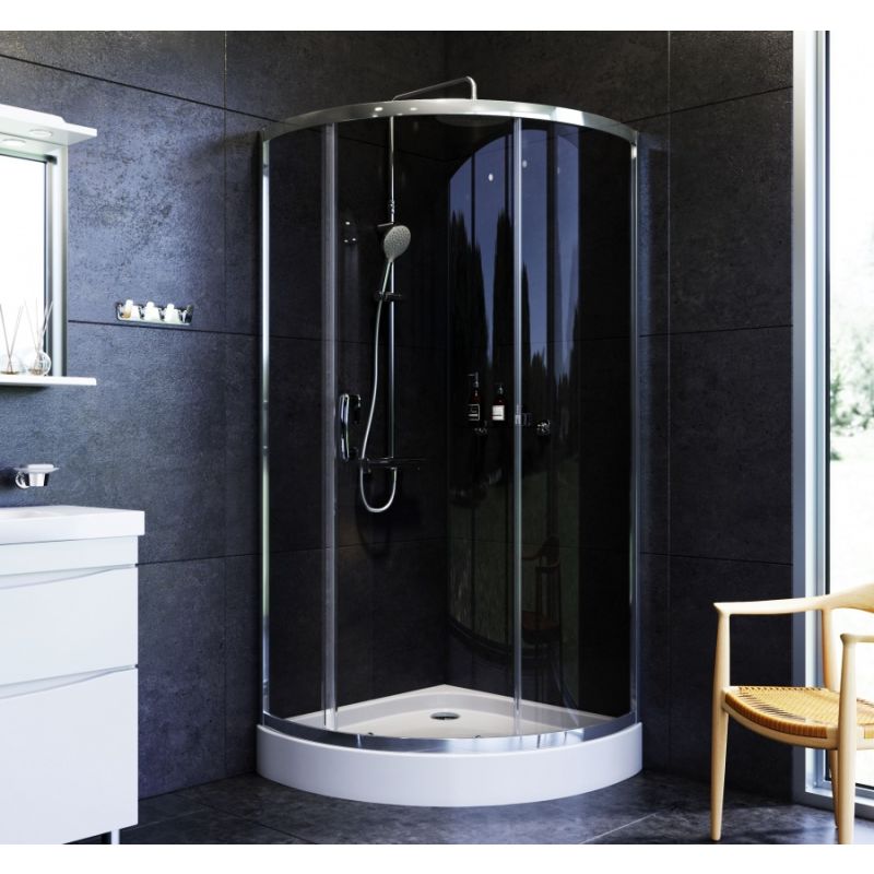 Душевой уголок AM.PM Like Solo Slide 90x90 W83G-315-090CG профиль Хром глянцевый стекло тонированное