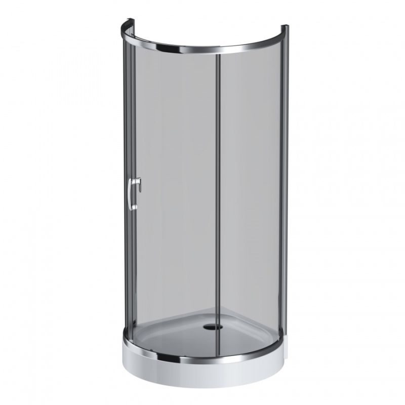 Душевой уголок AM.PM Like Round 95х95 W83G-333-095CG профиль Хром глянцевый стекло тонированное