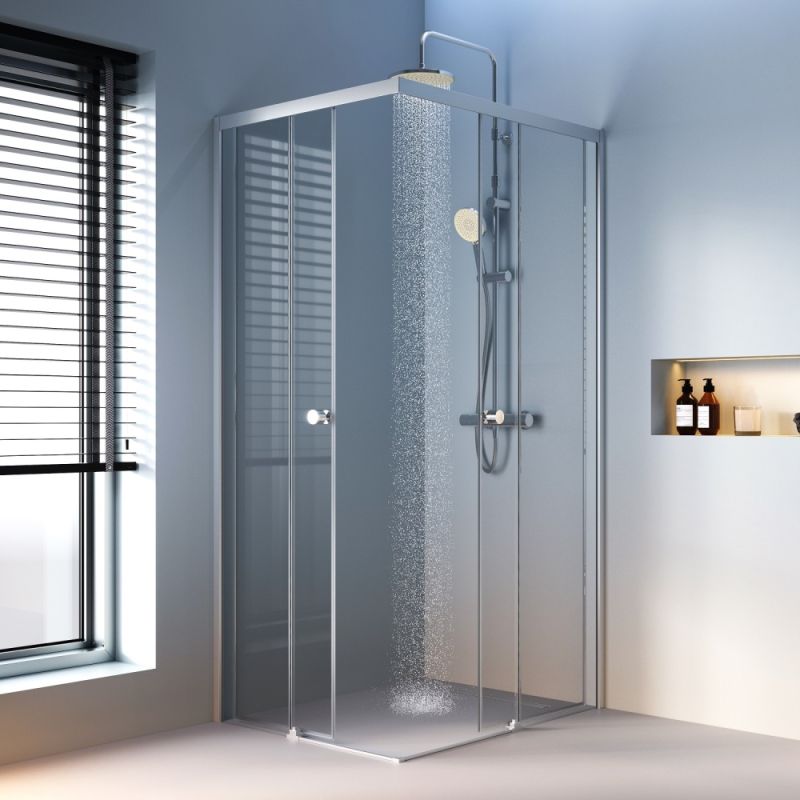 Душевой уголок AM.PM X-Joy 100х80 W94G-403-10080-MТ профиль Хром матовый стекло прозрачное