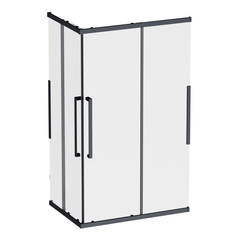 Душевой уголок AM.PM Func 120x80 W84G-403-12080-BТ профиль Черный матовый стекло прозрачное