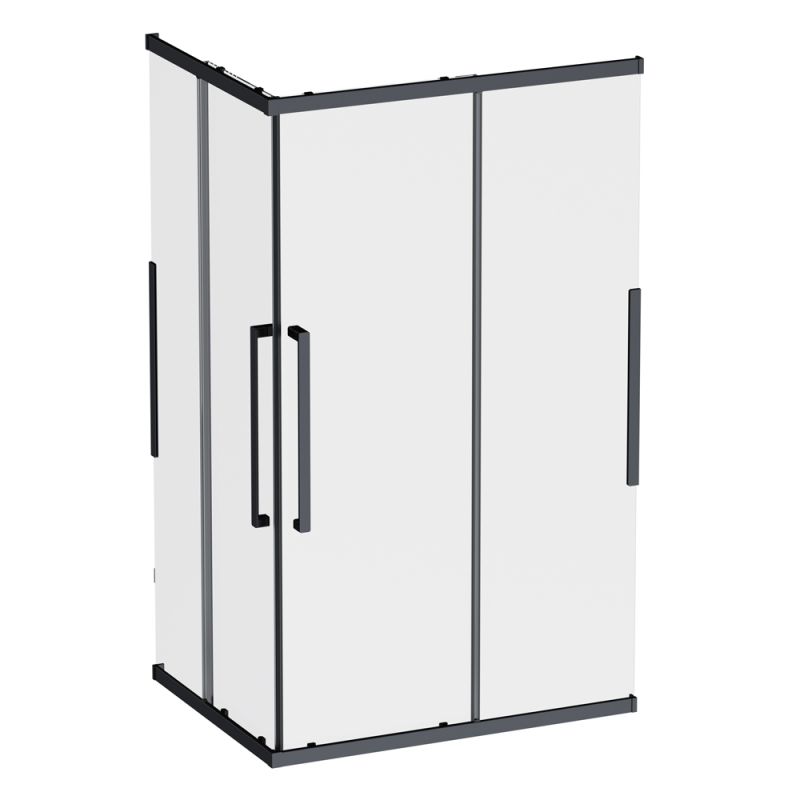 Душевой уголок AM.PM Func 120x90 W84G-403-12090-BТ профиль Черный матовый стекло прозрачное