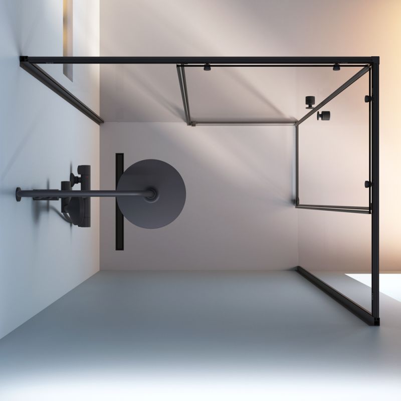 Душевой уголок AM.PM X-Joy 120х90 W94G-403-12090-BТ профиль Черный матовый стекло прозрачное