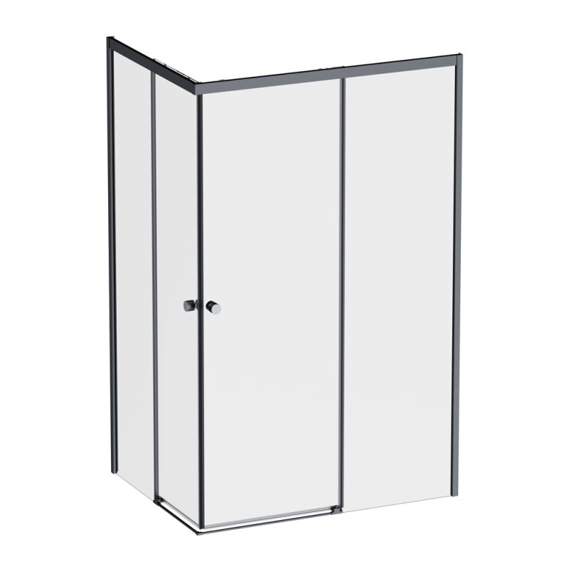 Душевой уголок AM.PM X-Joy 120х90 W94G-403-12090-BТ профиль Черный матовый стекло прозрачное