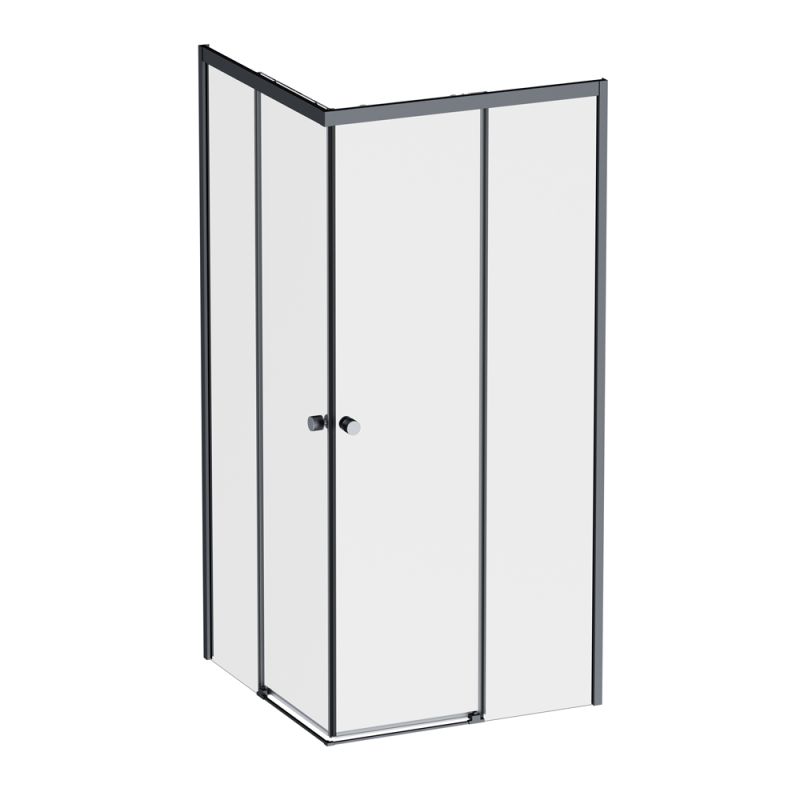 Душевой уголок AM.PM X-Joy 90х90 W94G-403-9090-BТ профиль Черный матовый стекло прозрачное