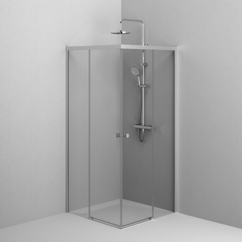 Душевой уголок AM.PM X-Joy 90х90 W94G-403-9090-МТ профиль Хром матовый стекло прозрачное