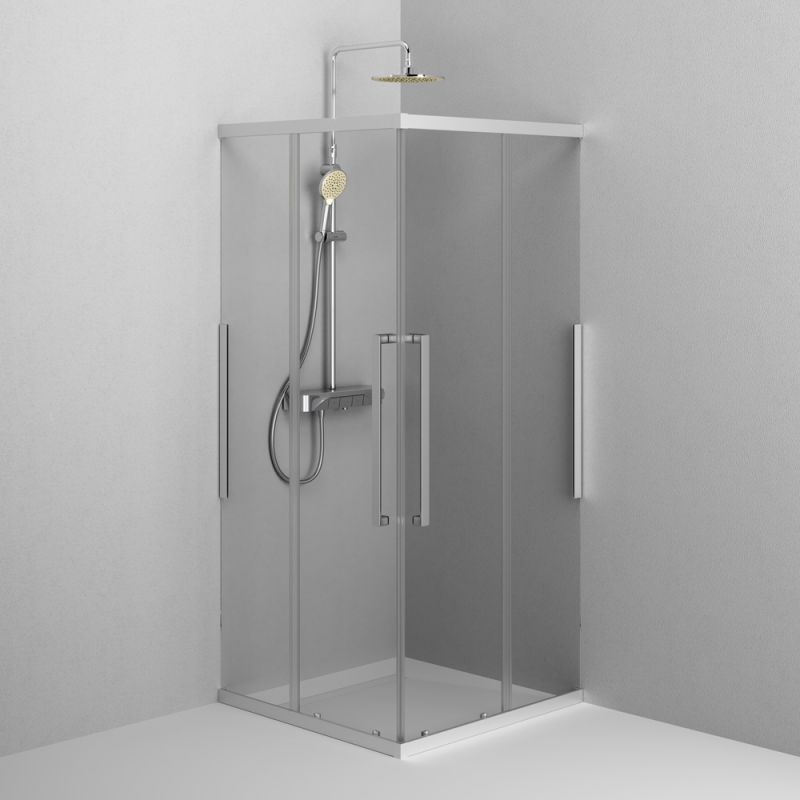 Душевой уголок AM.PM Func 90x90 W84G-403-9090-МТ профиль Хром матовый стекло прозрачное