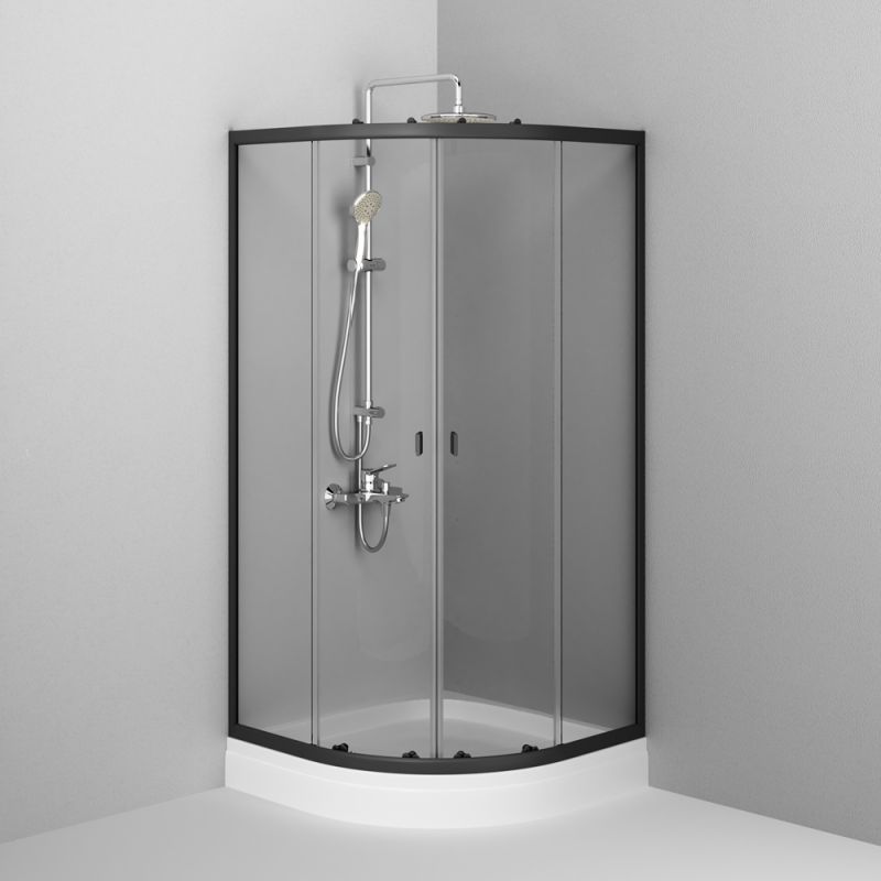 Душевой уголок с поддоном 90x90 AM.PM X-Joy W88E-205-090BT профиль черный